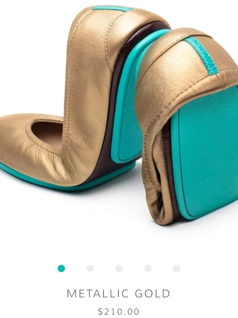 Tieks | Flats in Metallic Gold